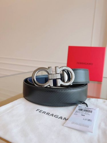 特 Ferragamo.菲拉格慕 新款全套包装 宽度3.5cm 高级定制款男士皮带 双面进口牛皮 可双面使用 自行选择搭配 真材实料 很有质感 时尚经典不失风范