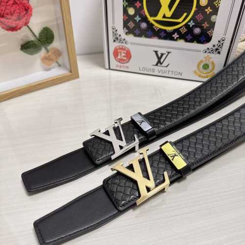 品名：Lv..路易..威登 材质：原单牛皮腰带 百分百头层牛皮腰带保证真皮，24K纯钢扣，专柜原单品质、做工精细，时尚大牌，送人自用首选 包装： 请认准如图专柜