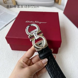 品牌： 菲拉格慕 新款进口小牛皮，手感细腻柔软。搭配纯钢自动精品钢扣，男士必备！宽度：3.5Cm