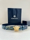 宽度3.8Cm Versace 皮带，配有立体La Medusa双面搭扣，一面饰有Barroco印花。 La Medusa搭扣 腰带环 底面料：100%牛皮