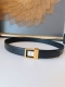 Saint Laurent 圣罗兰女士腰带皮带 原厂精密电渡方形五金，意大利原厂皮，宽3.0Cm，代购级。