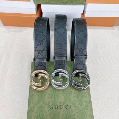 特P160 G家 3.8Cm专柜品质意大利进口小牛压制经典G花，皮料质感厚实,搭配纯铜五金带扣,进口机械车线工艺精细.