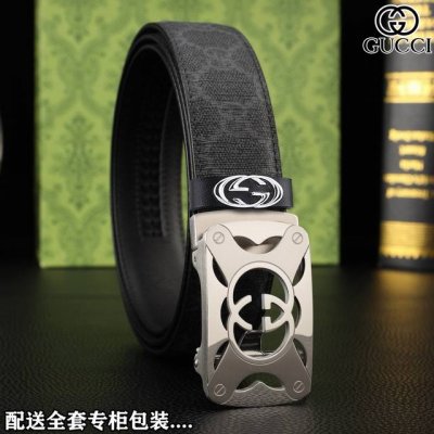 高端品质，实物拍摄 批 配全套包装 品牌：Guci 海外原单 扣头材质：精品实心钢扣 带身材质正面：35Mm宽度采用双面进口原版皮腰带，真空电镀五金扣头实物拍摄