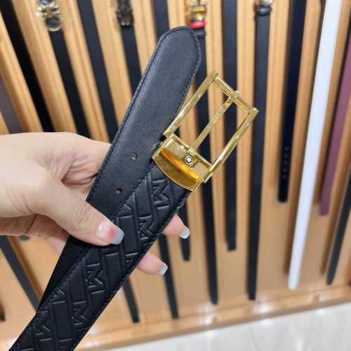 万宝龙顶级质量，新款男士腰带 小牛皮皮带 专柜同步新款商务休闲款上班族最爱双面调节使用宽度3.5Cm