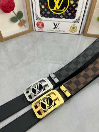 品名：Lv..路易..威登自动带 材质：原单牛皮腰带 百分百头层牛皮腰带保证真皮，24K纯钢扣，专柜原单品质、做工精细，时尚大牌，送人自用首选 包装： 请认准如 - 点击图像关闭