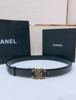 Chanel经典双C皮带腰带 Logo扣搭配进口小羊皮带身，质感满分，简直身春日里的点睛之笔，皮带直径3.0Cm