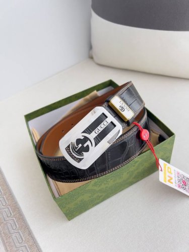 品名：古驰.Gu...Cci 原单 腰带 皮带 DDD 型号：挂扣，纯钢材质扣头，头层牛皮，图片实物拍摄 DDD 材料：百分百头层牛皮，保证真皮。24K纯铜扣专