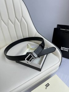 特 Montblanc万宝龙 宽3.5cm 采用头层牛皮 精品针式扣头 自由裁剪商务休闲