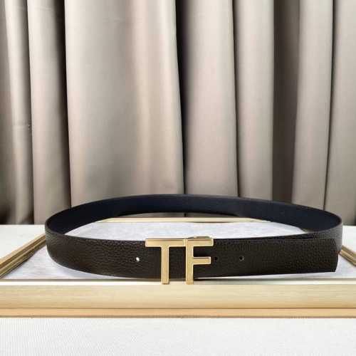 男士Tf 汤尼.福特 牛皮。柔软细腻，百搭大方，宽3.5Cm 、 官网同步，纯铜五金，可裁剪设计！