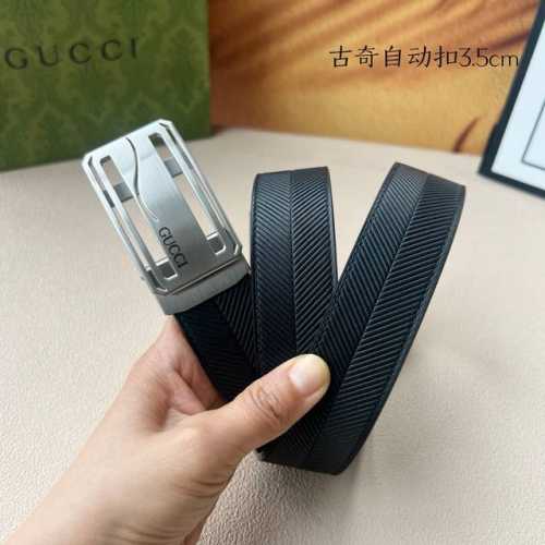 品牌：古奇新款进口小牛皮，手感细腻柔软。搭配纯钢自动精品钢扣，宽度：3.5Cm