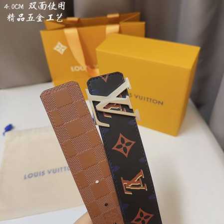 同步 Lv路易男士 宽度4.0 Cm 简单大方 Ab面搭配 双面使用 佩戴效果非常不错 送礼自用最佳推荐 - 点击图像关闭
