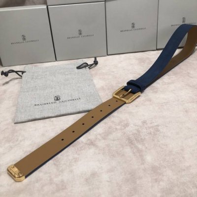 配原版包装，Brunellocucinelli布内罗 古奇拉利3.5宽男士真皮磨砂牛皮双面头层意大利品牌，休闲装搭配设计风格，欢迎大家转载图片。