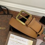 Stefano Ricci 新款顶级品質 精品經典鹰头鋼扣 底桥雕刻Logo原版压纹牛皮進口底皮-寬度38毫米