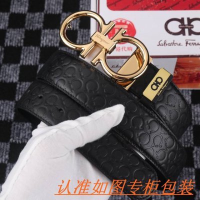 品名：菲拉格木·原单· 材料：百分百头层牛皮，保证真皮。专柜原单品质、做工精细，送人自用首选 包装： 请认准如图专柜包装，赠送打孔器，银联发票，