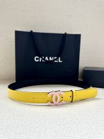 宽度3.0Cm Chanel 香奈儿 进口柔软小牛皮纹路清晰五金配件金 银色 金属磨胶钢扣。