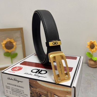 品名：菲拉格幕 自动带 材质：原单牛皮腰带 百分百头层牛皮腰带保证真皮，24K纯钢扣，专柜原单品质、做工精细，时尚大牌，送人自用首选 包装： 请认准如图专柜包装