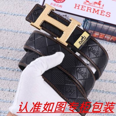 品名：爱马仕...腰带原单 皮带 材料：百分百头层牛皮，保证真皮。24K纯钢扣双面可用专柜同等质量， 送人自用首选 包装： 请认准如图专柜包装，赠送打孔器，银联