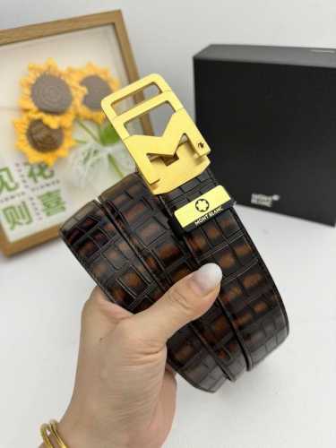 品名：万宝龙 Montblanc 自动带 材质：原单牛皮腰带 百分百头层牛皮腰带保证真皮，24K纯钢扣，专柜原单品质、做工精细，时尚大牌，送人自用首选 包装：