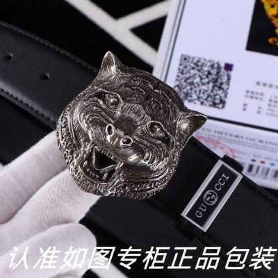 品名：古奇.Gu Cci虎头 型号：认准如图专柜包装，赠送打孔器材料：百分百头层牛皮，保证真皮。24K纯钢扣，虎虎生威gg系列专柜同等质量， 送人自用首选包装：