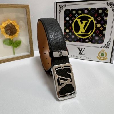 品名：Lv..路易..威登 材质：原单牛皮腰带 百分百头层牛皮腰带保证真皮，24K纯钢扣，专柜原单品质、做工精细，时尚大牌，送人自用首选 包装： 请认准如图专柜