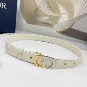 3.0Cm 迪奥羊皮腰带，羊皮皮料，长度：.75.80.85.90.95.100欧，双色五金铜扣原版开模定制庆祝]