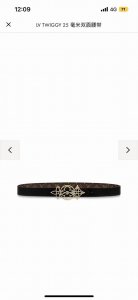 Lv Pyrmide Truck L Oeii雙面腰帶 驢家女士腰帶 寬度2.5Cm 經典色系咖啡花+小牛皮平紋底 配全新花型佩色搭扣 雙面都可以戴 時尚 大方
