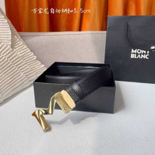 特 品牌：万宝龙 Montblanc家持续其一贯的高雅、绅士、精致的风格，进口小牛皮，手感细腻柔软。纯钢自动精品扣，男士必备！宽度：3.5Cm