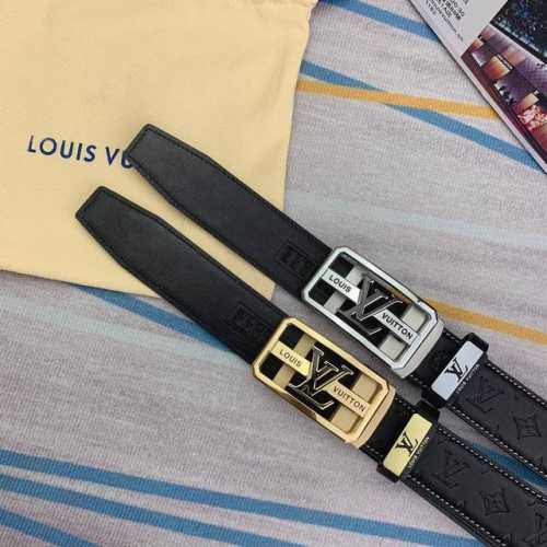 品名：Lv..路易..威登原单 自动带 材质：原单牛皮腰带 百分百头层牛皮腰带保证真皮，24K纯钢扣，专柜原单品质、做工精细，时尚大牌，送人自用首选 包装： 请