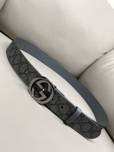 顶级原单复刻 ，配送专柜全套礼盒包装，古奇.Gucci，3.7Cm皮带灰防进口猪皮纹底 Marmont系列腰带每一季都会推陈出新，为灵感源于70年代的标志性gg