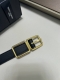特P210 圣罗兰Ysl 腰带方扣镌刻Saint Laurent Paris标志，设有纹理金属叠环。 牛皮革宽度：2厘米/0.8英寸 金属配件--