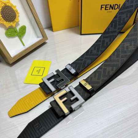 品名：芬迪 Fendi 原单 材质：原单牛皮腰带 百分百头层牛皮腰带保证真皮，24K纯钢扣，专柜原单品质、做工精细，时尚大牌，送人自用首选 包装 - 点击图像关闭