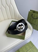 特 Gucci，原厂精密电渡扣头，意大利原厂皮，宽4.0Cm，代购级。
