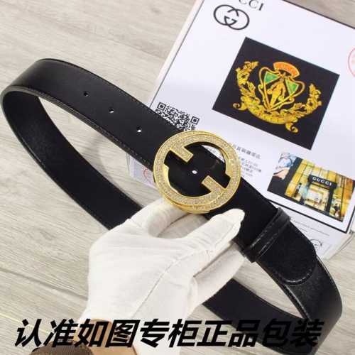 品名：古奇.Gu…Cci镶钻 型号：认准如图专柜包装，赠送打孔器 材料：百分百头层牛皮，保证真皮。24K镶钻钢扣专柜同等质量， 送人自用首选 D