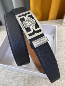 范思哲- Versace新款同步更新，原单代购级别，3.5Cm 带身采用进口原版头层牛皮纯手工无缝包边工艺制作，打破传统掉边油的后顾之忧，纯钢新款原版扣头，高端