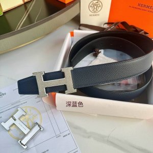 原版包裝 Hermes 愛馬仕 寬度38毫米 原單雙面荔枝紋Togo皮 搭配精品316鋼扣五金 雙面可用 以一當二 展示男士腰間品味
