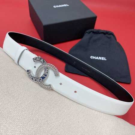 chanel 24c 链条 水钻 字母logo铜扣 小牛皮腰带 双面头层牛皮 3.0cm 独家！ - 点击图像关闭