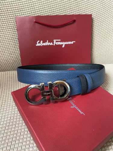特 ：配全套包装盒 菲拉格慕Ferragamo 双面牛皮荔枝纹正品标准皮料商务休闲款 回馈新老客户