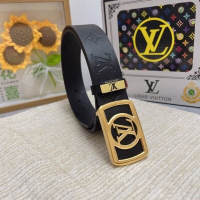 品名：Lv..路易..威登原单 材质：原单牛皮腰带 百分百头层牛皮腰带保证真皮，24K纯钢扣，专柜原单品质、做工精细，时尚大牌，送人自用首选 包装： 请认准如图
