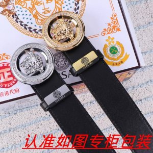 品名：范思哲 腰带原单 皮带 材料：百分百头层牛皮，保证真皮。24K纯钢扣双面可用专柜同等质量， 送人自用首选 包装： 请认准如图专柜包装，赠送打孔器，银联发票