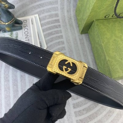 古奇 特种皮腰带系列 ，原厂五金精品不锈钢扣，手感柔软舒适 宽3.8Cm。