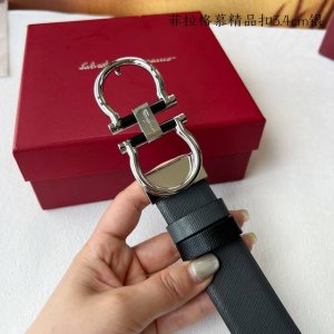 特 品牌： 菲拉格慕 新款进口小牛皮，手感细腻柔软。搭配纯钢自动精品钢扣，男士必备！宽度：3.5Cm