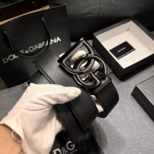 Dg 宽4.0Cm Dolce&Gabbana 新款 进口荔枝纹牛皮 Lux 鞍皮腰带，雅致配饰，搭配双电镀标牌