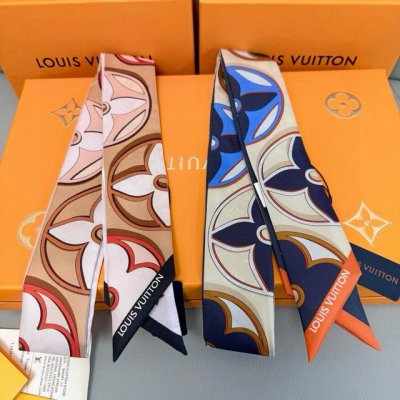 Lv驴家100%真丝 18姆米重磅斜纹材质， 长条丝巾Twilly束发带 黑白四叶花 120X5Cm 一条神奇的束发带 绑包包，绑头发 ♀当手环 ♀无论是搭配夏