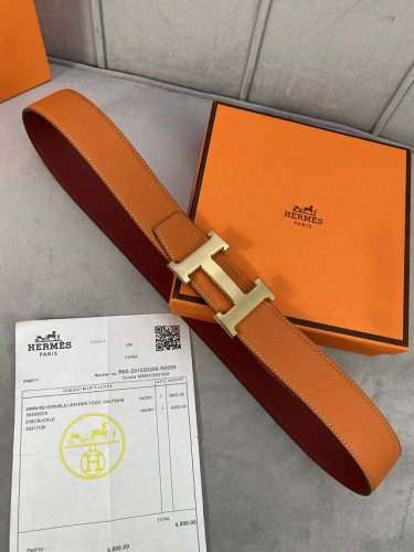 3.0寬官網同步 鍍鈀金屬皮帶扣。優雅而時尚，這款牛帶底採用進口小牛皮棗紅底 適合休閒或正式的服裝造型。法國製造。 & Epsom小牛皮雙面皮腰帶。法國製造。