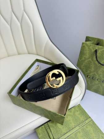 特 P160 Gucci，原厂精密电渡扣头，意大利原厂皮，宽3.0Cm，代购级。 - 点击图像关闭