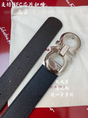 无夹层原厂皮 Ferragamo菲拉格慕 Nfc芯片扫码款 正品尺寸3.5Cm意大利原厂皮