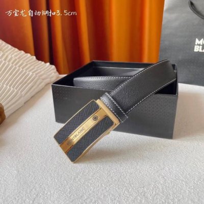 特 品牌： 万宝龙 Montblanc家持续其一贯的高雅、绅士、精致的风格，进口小牛皮，手感细腻柔软。纯钢自动精品扣，男士必备！宽度：3.5Cm