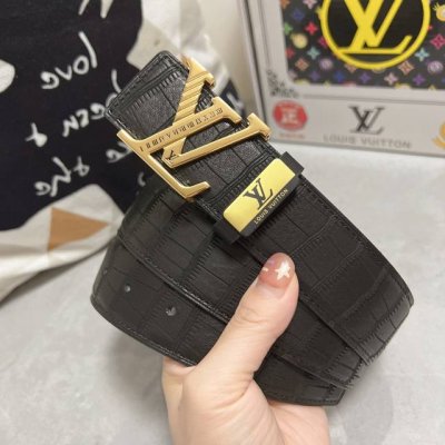 品名：Lv..路易..威登原单 材质：原单牛皮腰带 百分百头层牛皮腰带保证真皮，24K纯钢扣，专柜原单品质、做工精细，时尚大牌，送人自用首选 包装： 请认准如图