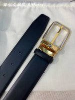 特P180 Montblanc万宝龙 宽3.5Cm 采用头层牛皮 精品针式扣头 自由裁剪商务休闲皮带