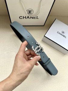 特 宽度3.0Cm Chanel 香奈儿两面原版碰纹牛皮搭配金 银色精品五金配件！